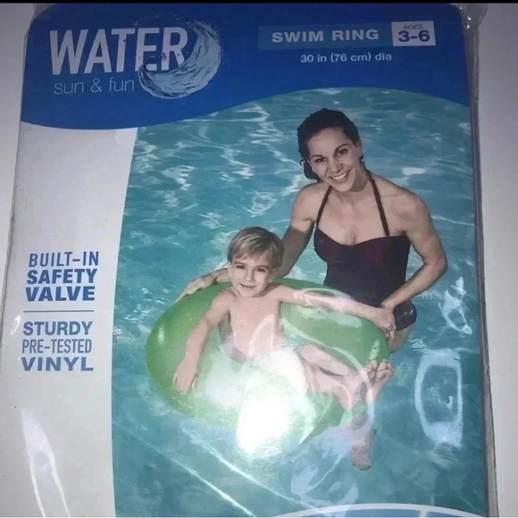 Kids Swim Shirt Size 2-4 M & Pool Float Blue and Green. New - Picture 3 of 6